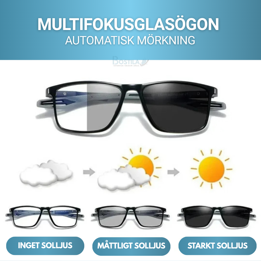 Bostila™ - Multifokusglasögon med Ljusanpassning