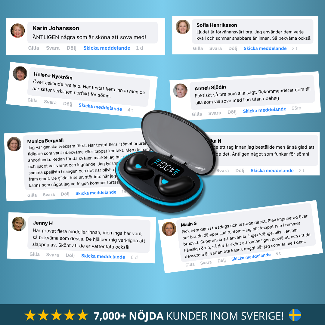 Bostila™ - Originella Vattentäta SleepPods med Brusreducering