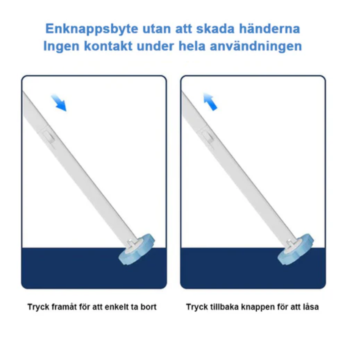 engångstoalett rengöringssystem + 6st borsthuvud