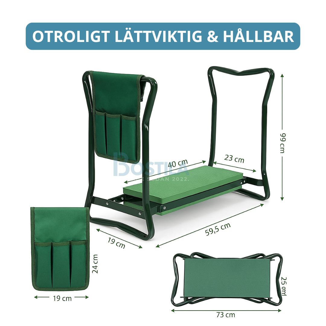 Bostila™ – Originella 2-i-1 Knä & Sittstödet för Utomhusbruk