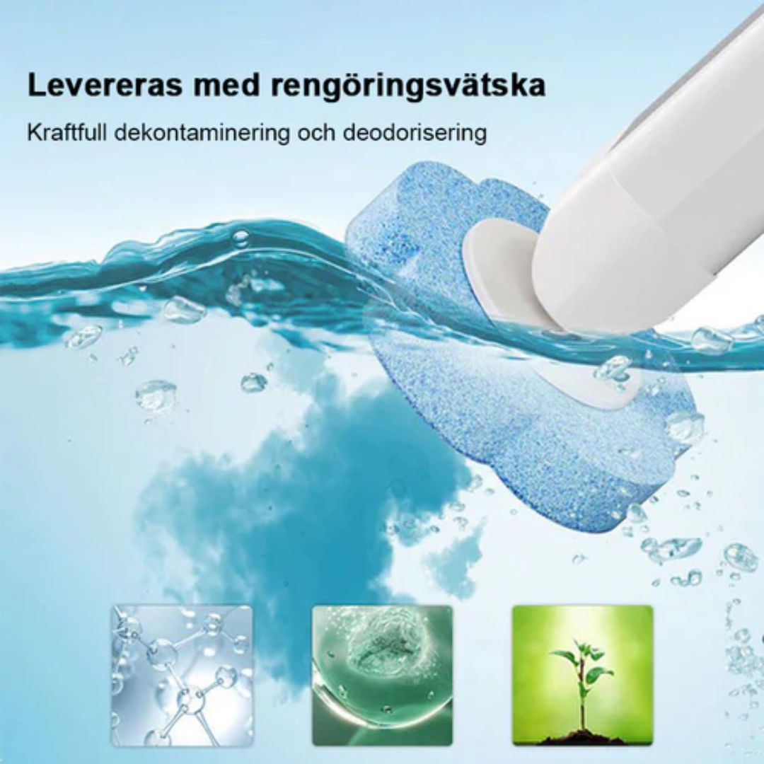 engångstoalett rengöringssystem + 6st borsthuvud