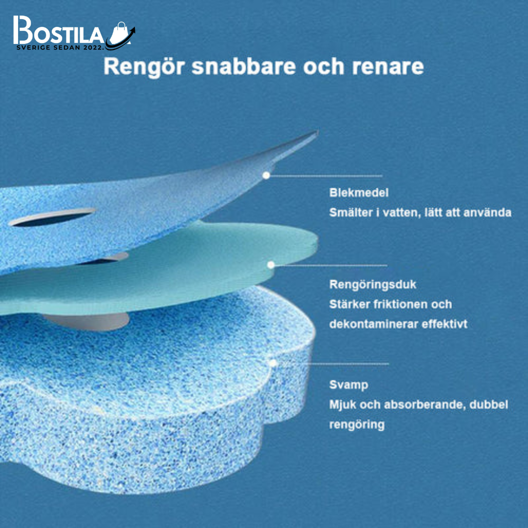 engångstoalett rengöringssystem + 6st borsthuvud