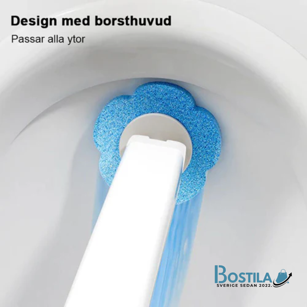 engångstoalett rengöringssystem + 6st borsthuvud