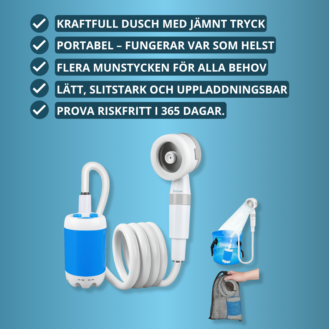 Bostila™ - PremiumPort Vattendusch 6-i-1 för Trädgård & Camping