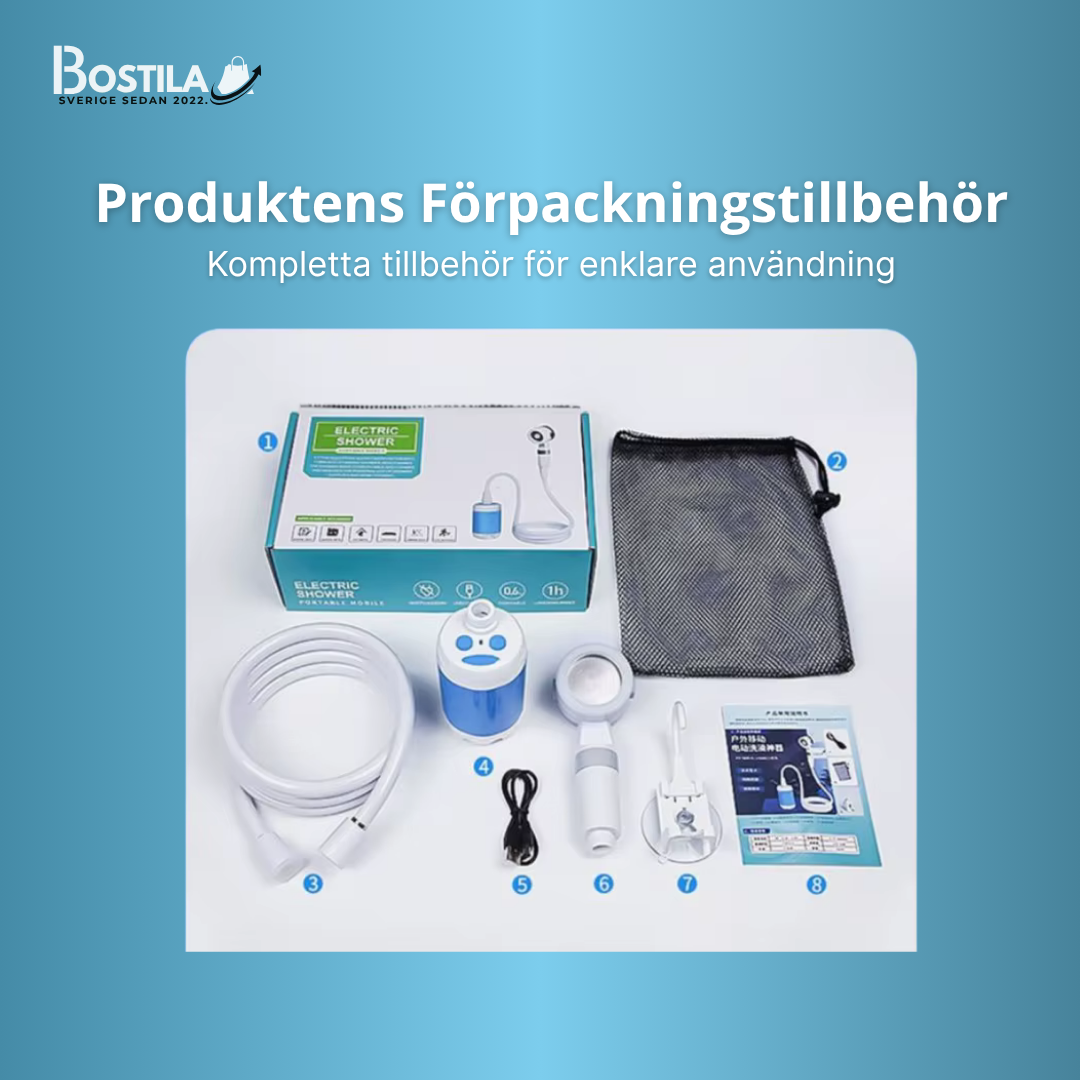 Bostila™ - PremiumPort Vattendusch 6-i-1 för Trädgård & Camping